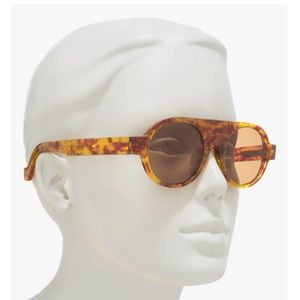 New Authentic Loewe 50mm Round Sunglasses RED HAVANA / BROWN